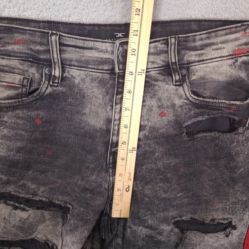 Jordan Craig Legacy Edition Denim Shorts Mens‎ 34 Black Jean Distressed Stretch